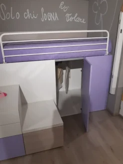Cameretta Dielle box 6 Dielle con letto a soppalco in offerta