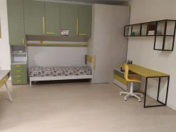 Cameretta Fantasy kavir e verde Zg mobili in laminato opaco a prezzo scontato