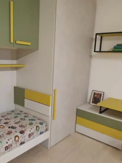 Cameretta Fantasy kavir e verde Zg mobili in laminato opaco a prezzo scontato
