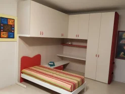 Cameretta Fantasy rovere e panna Zg mobili con letto a terra in offerta