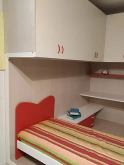 Cameretta Fantasy rovere e panna Zg mobili con letto a terra in offerta