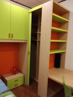 Cameretta Fly team Mab con letto a terra a prezzo Outlet