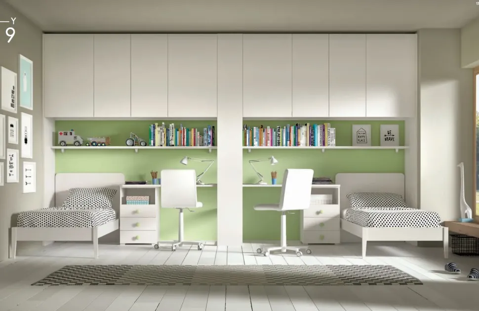 Cameretta Fy19 mz Md work con letto a terra a prezzo scontato