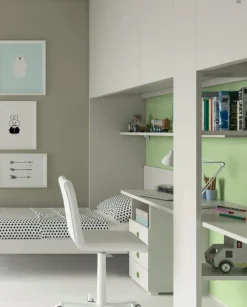 Cameretta Fy19 mz Md work con letto a terra a prezzo scontato