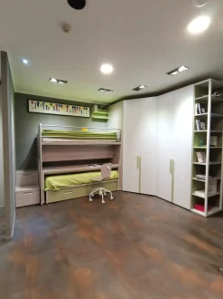Cameretta Genius Dielle con letto a castello scorrevole scontata