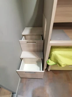 Cameretta Genius Dielle con letto a castello scorrevole scontata