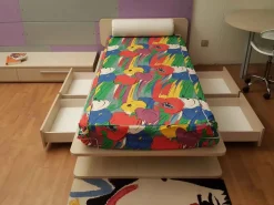 Cameretta Homes Nardi interni con letto a terra in Offerta Outlet