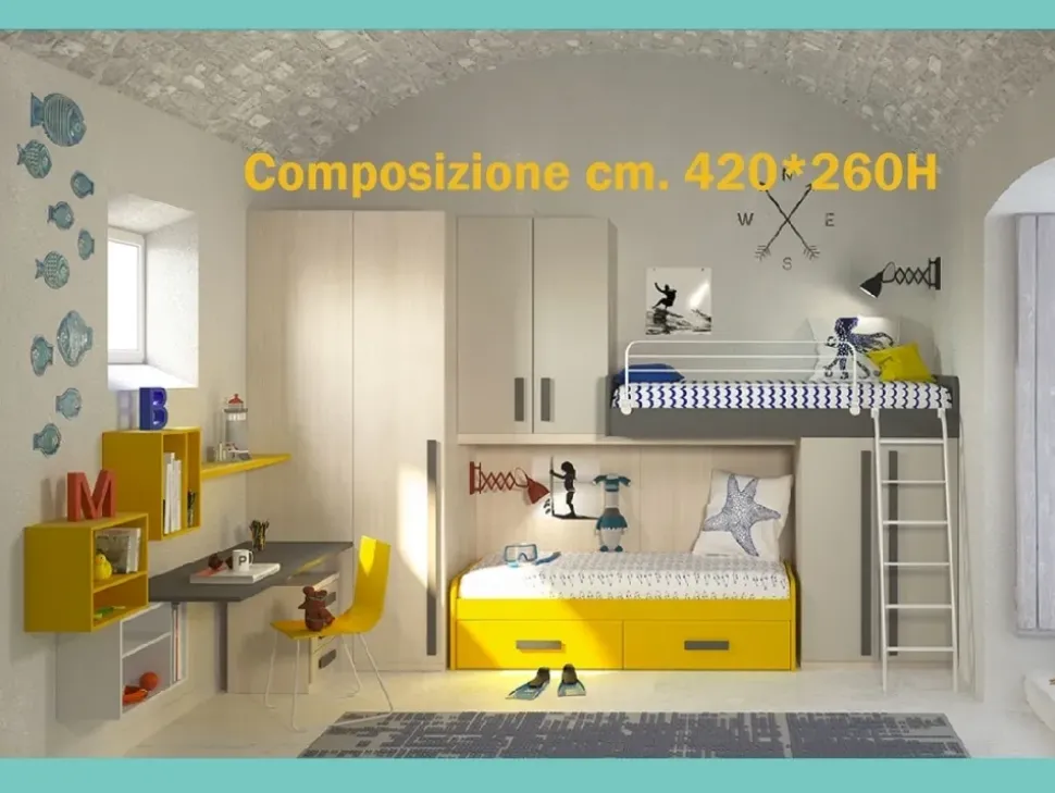 Cameretta Ima Imamobili con letto a terra in offerta