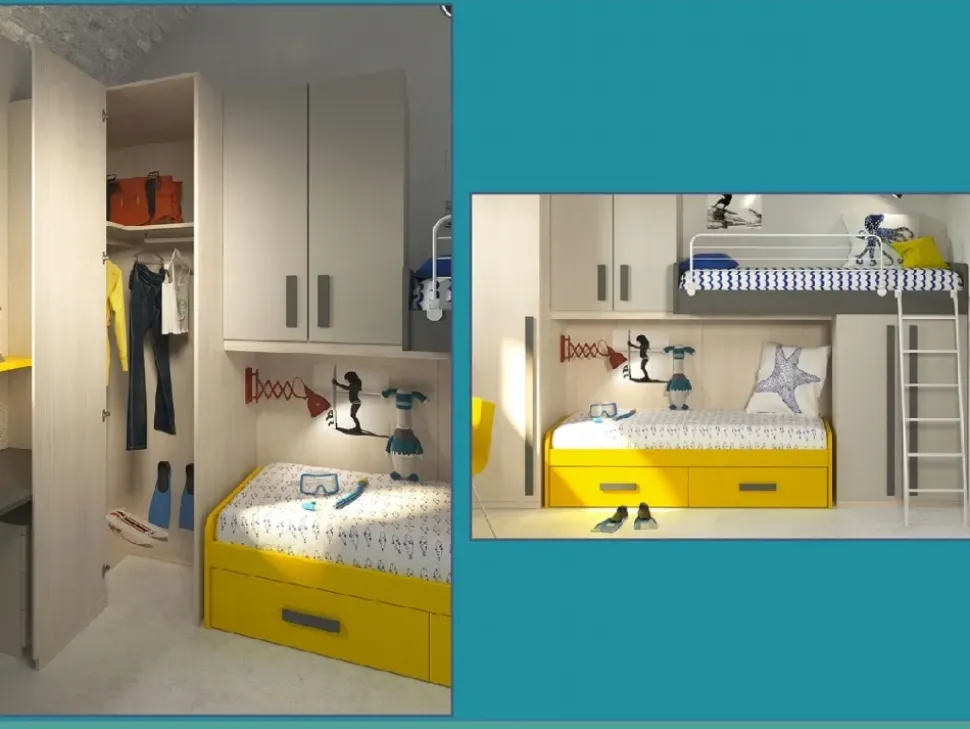 Cameretta Ima Imamobili con letto a terra in offerta