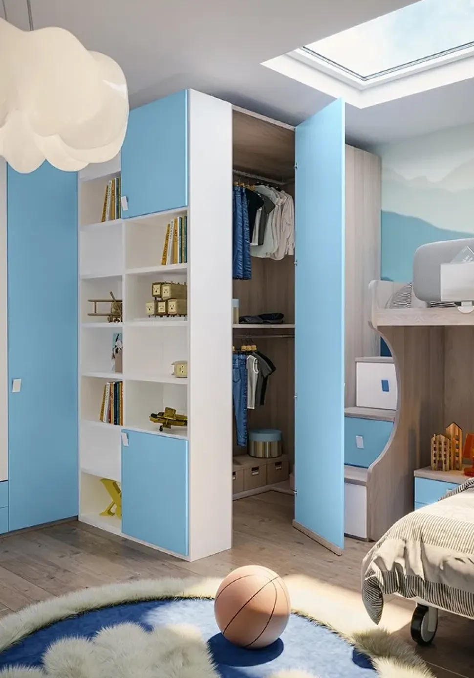 Cameretta in laccato opaco Cameretta con letto a castello di giessegi scontata del 40% Giessegi scontata a PREZZI OUTLET