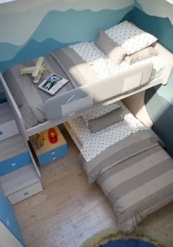 Cameretta in laccato opaco Cameretta con letto a castello di giessegi scontata del 40% Giessegi scontata a PREZZI OUTLET