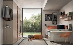 Cameretta in laminato materico Camera moderna per teenager Zg mobili scontata a PREZZI OUTLET