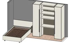 Cameretta in laminato materico Cameretta letto 1p 1/2 moretti compact Moretti compact scontata a PREZZI OUTLET