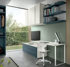 Cameretta in laminato materico Cameretta raffinata e moderna Zg mobili scontata a PREZZI OUTLET