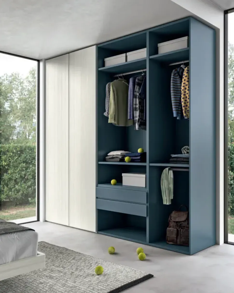 Cameretta in laminato materico Cameretta raffinata e moderna Zg mobili scontata a PREZZI OUTLET