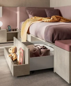 Cameretta in laminato opaco Cameretta letto a terra 26 Mistral scontata a PREZZI OUTLET