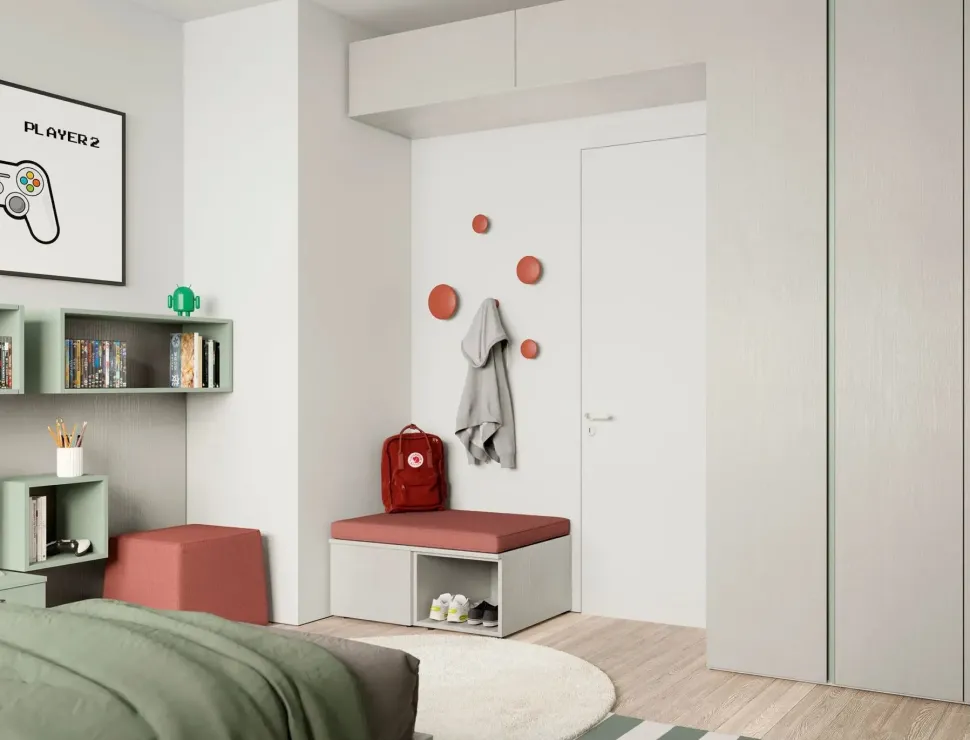 Cameretta in laminato opaco Momenti 03 Febal scontata a PREZZI OUTLET