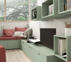 Cameretta in laminato opaco Momenti 03 Febal scontata a PREZZI OUTLET