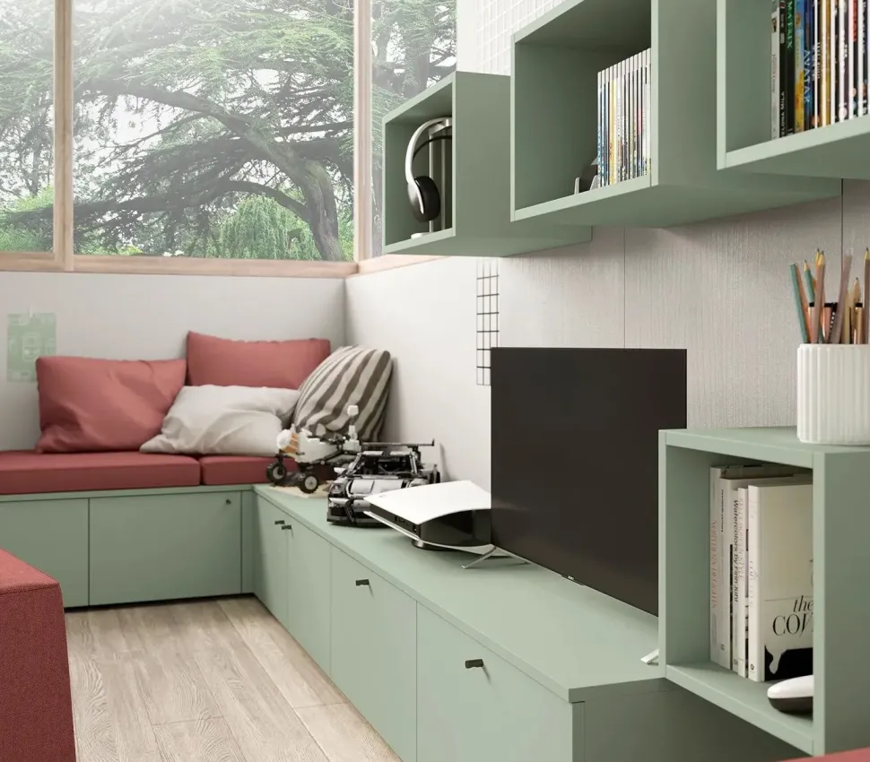 Cameretta in laminato opaco Momenti 03 Febal scontata a PREZZI OUTLET