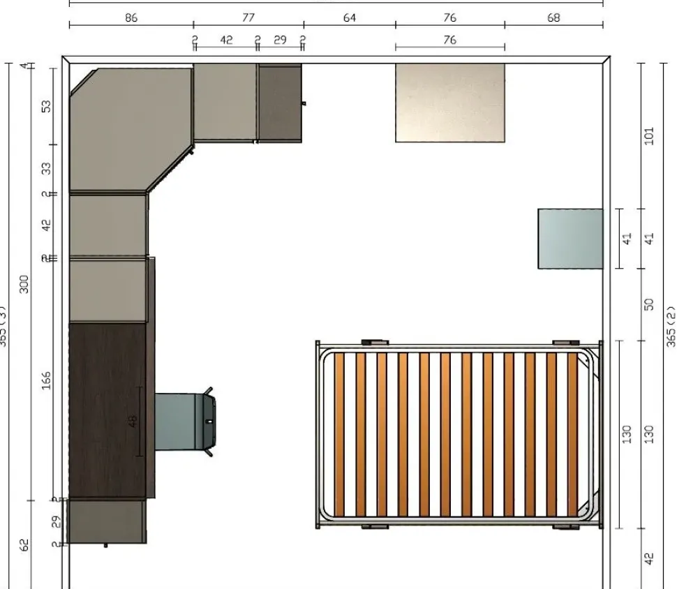 Cameretta in laminato opaco Jazz 90 Imab scontata a PREZZI OUTLET