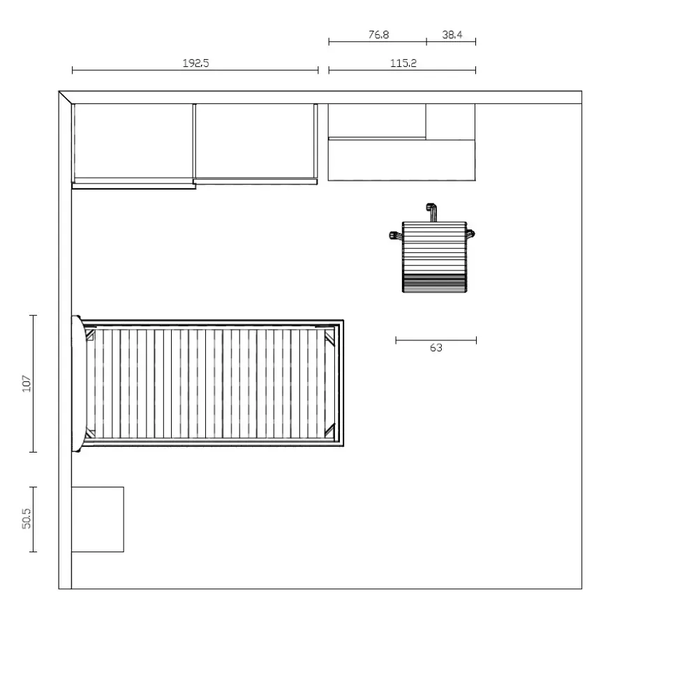 Cameretta in laminato opaco Cameretta moretti blu Moretti compact scontata a PREZZI OUTLET