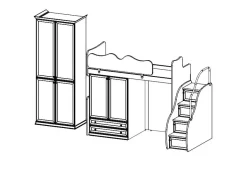Cameretta in legno Cameretta bambini roma Colombini casa scontata a PREZZI OUTLET
