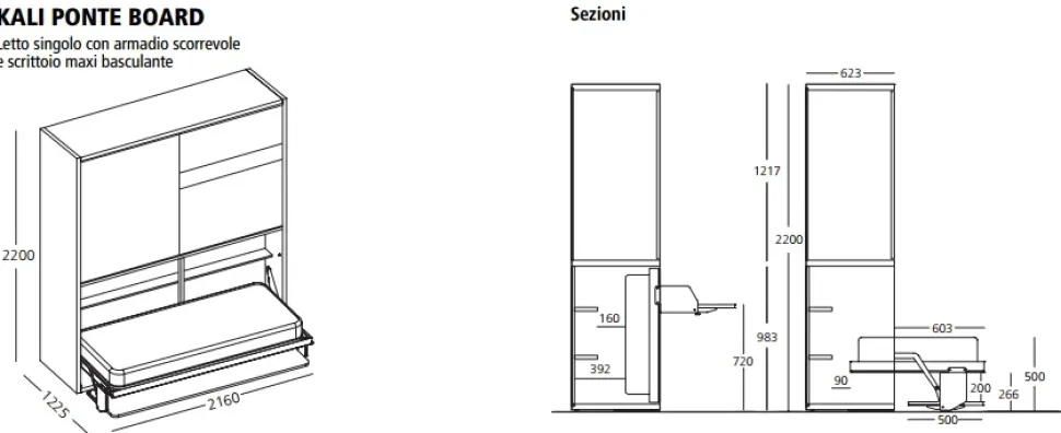 Cameretta Kali 2200 Clei letti a terra in offerta