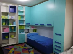 Cameretta Kids collection Moretti compact con letto a terra a prezzo Outlet