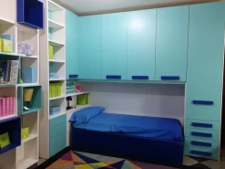 Cameretta Kids collection Moretti compact con letto a terra a prezzo Outlet