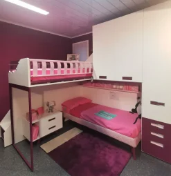 Cameretta Kids Moretti compact con letto a soppalco a prezzo Outlet