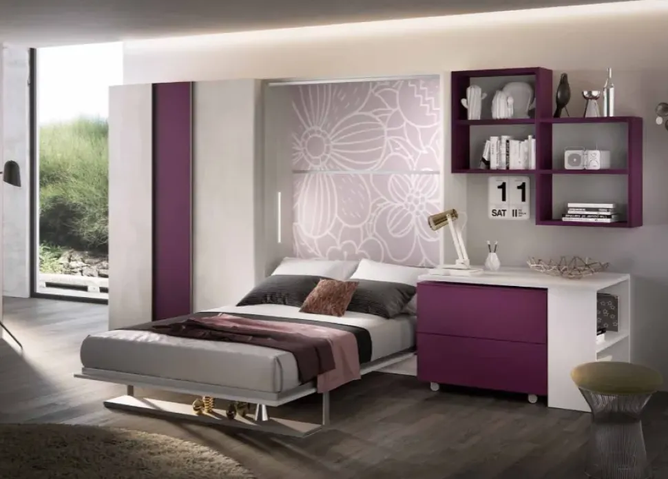 Cameretta Letto fiore Duebitalia con letti a scomparsa in offerta