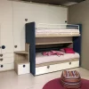Cameretta Merlino Doimo cityline con letto a soppalco scorrevole in Offerta Outlet