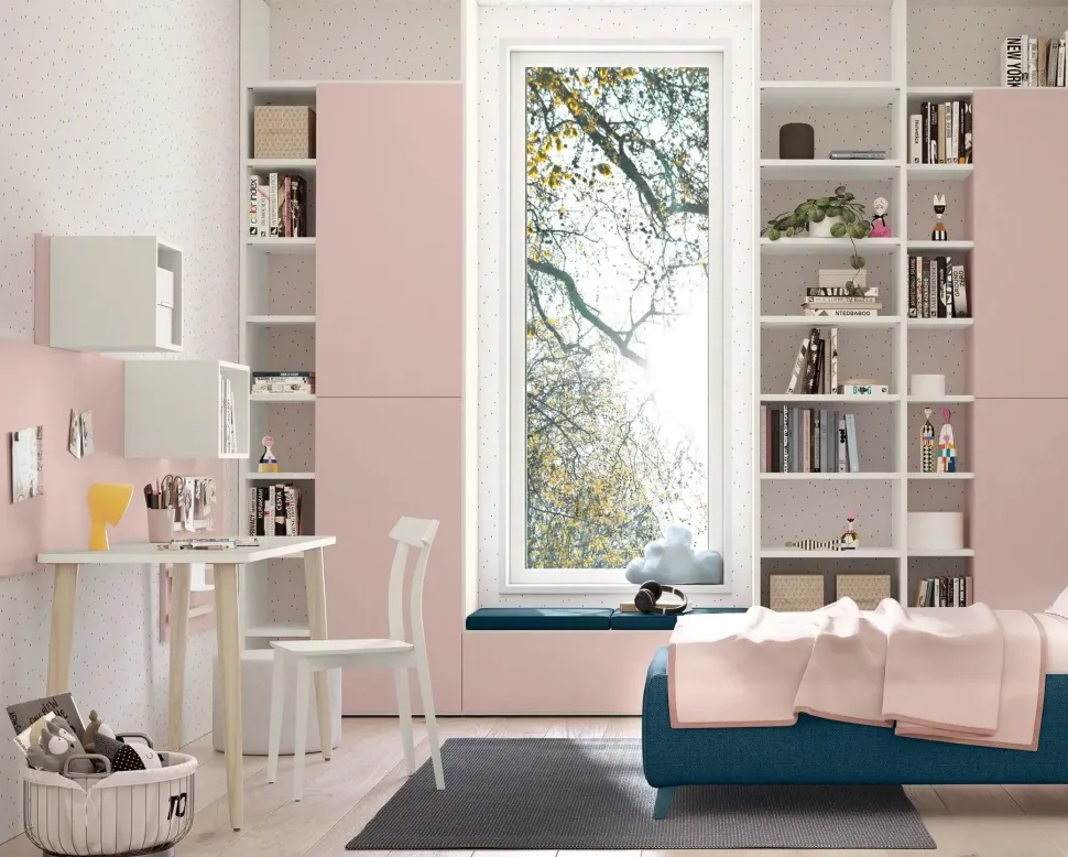 Cameretta Momenti 02 Febal con letto a terra in offerta