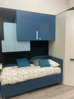 Cameretta Navy Moretti compact letti a terra scontata