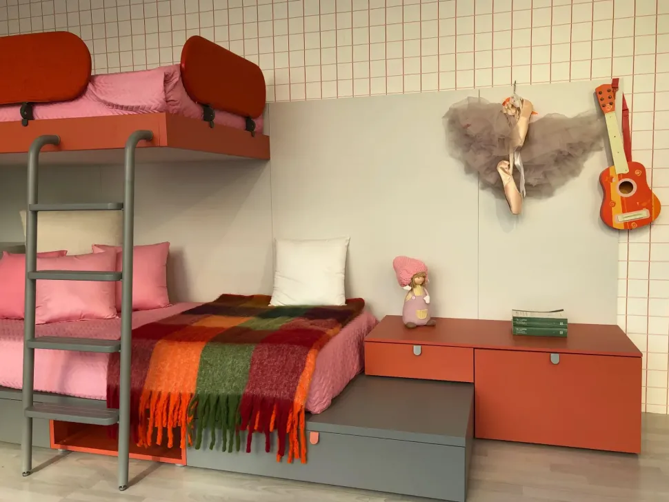 Cameretta Nidi Battistella con letto a castello a prezzo scontato