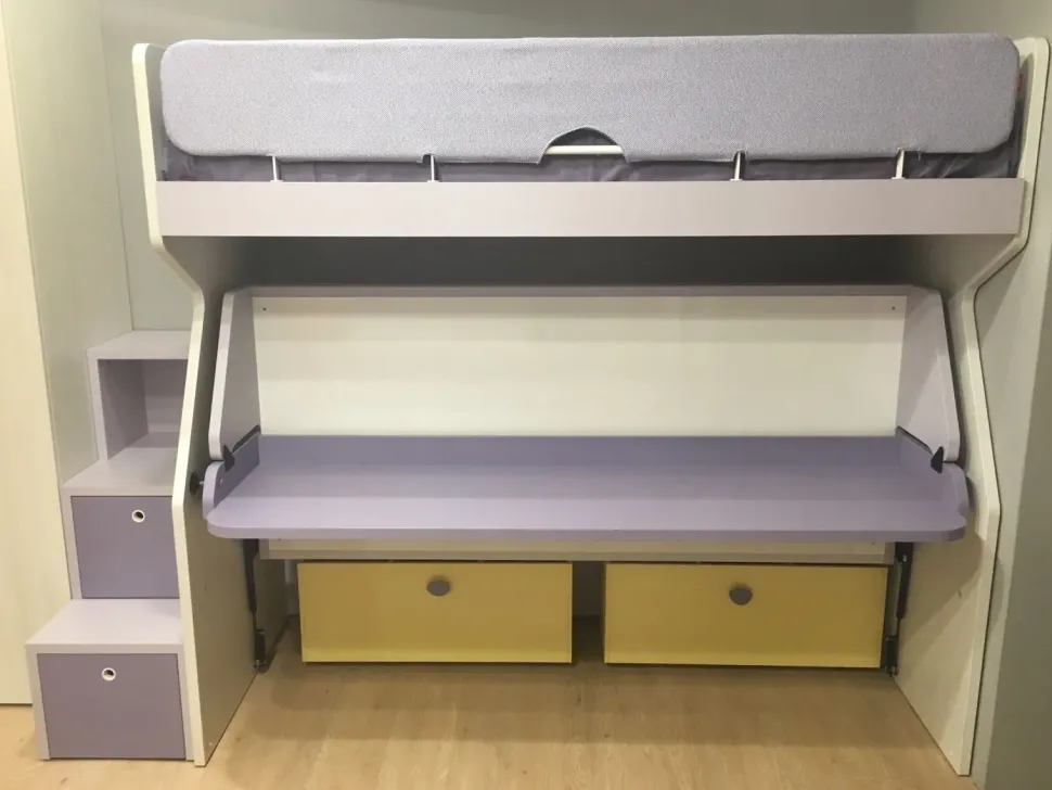 Cameretta Nidi Battistella con letto a soppalco in Offerta Outlet