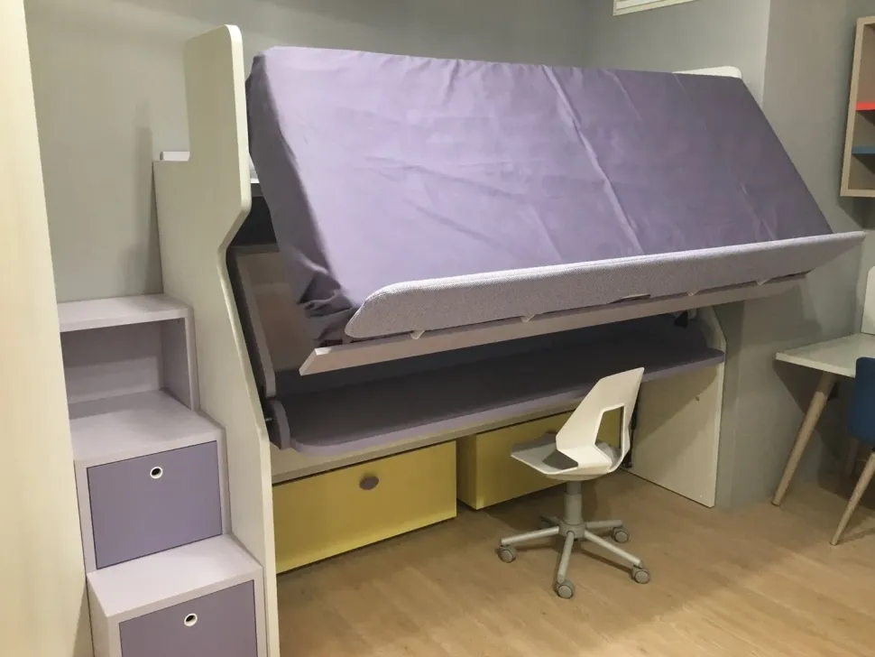 Cameretta Nidi Battistella con letto a soppalco in Offerta Outlet