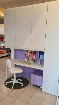 Cameretta Oliver  Zg mobili con letto a terra a prezzo Outlet