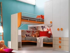 Cameretta Qik aramis Doimo cityline con letto a soppalco scontata