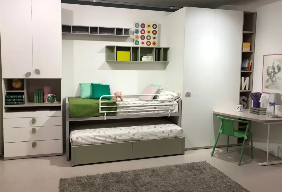 Cameretta Qik Doimo cityline con letto a soppalco scontata