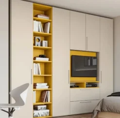 Cameretta Qik yellow Doimo cityline in laminato opaco a prezzo Outlet