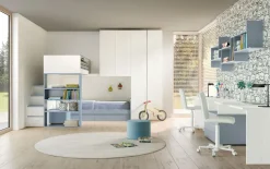 Cameretta Room166 Collezione esclusiva con letto a soppalco in offerta