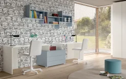 Cameretta Room166 Collezione esclusiva con letto a soppalco in offerta