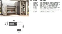 Cameretta Room162 Collezione esclusiva con letto a castello scontata