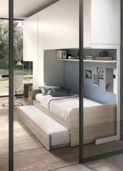 Cameretta Room146 Zg mobili con letto a soppalco scorrevole in Offerta Outlet