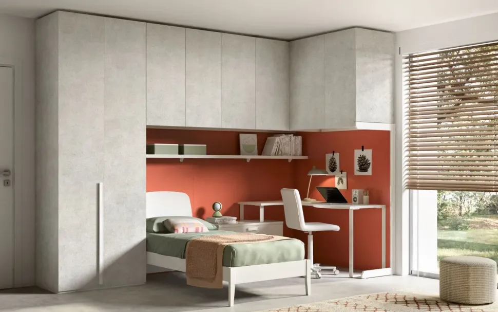 Cameretta Room130 Zg mobili in laminato materico a prezzo Outlet