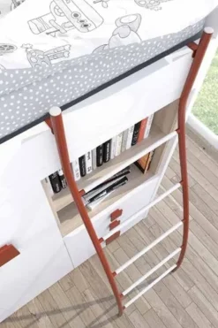 Cameretta Rossana Artigianale con letto a soppalco a prezzo scontato