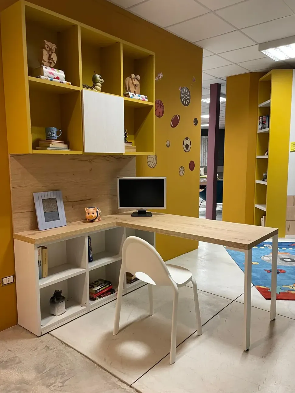 Cameretta Scrivania con libreria Doimo cityline senza letto in offerta