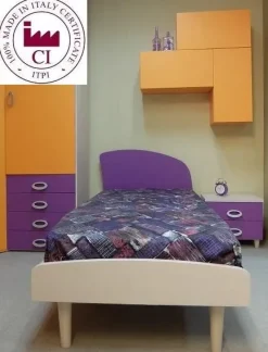 Cameretta Sirius Moretti compact con letto a terra a prezzo Outlet