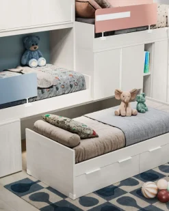 Cameretta Smart junior 42 San martino mobili con letto a soppalco scorrevole in offerta